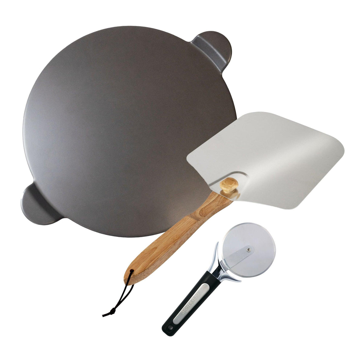 Old Stone Pizza Kitchen 3pc Pizza Set - Stone Peel & Cutter