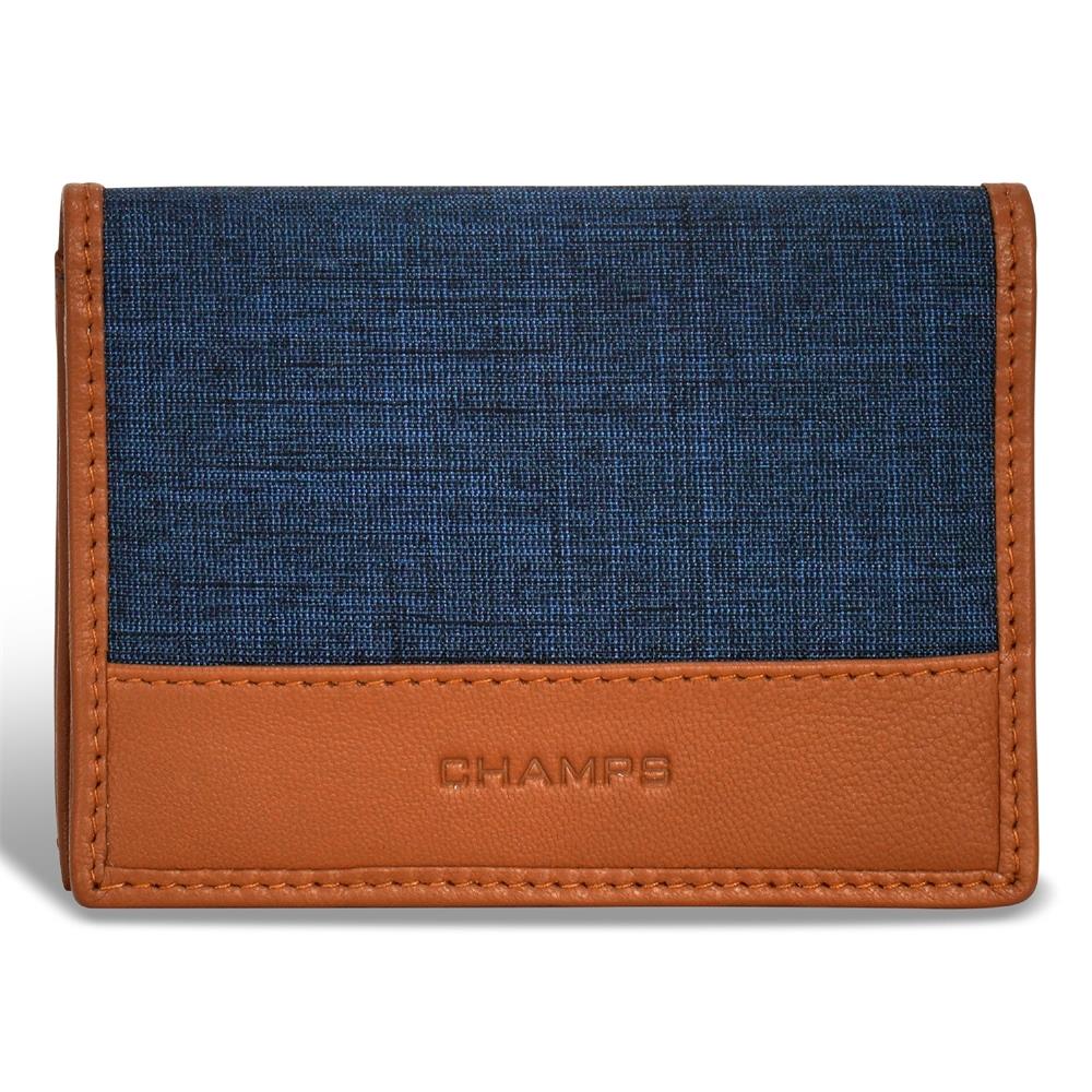 Champs Luggage Denim Leather Cardholder Size 4.25" x 3"