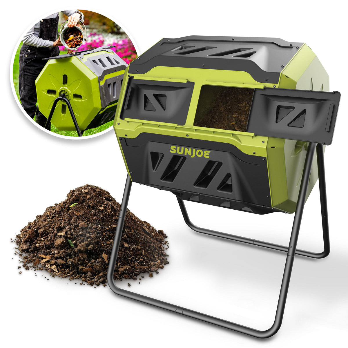 Sun Joe OD Tumbling Composter Size 42 Gallons