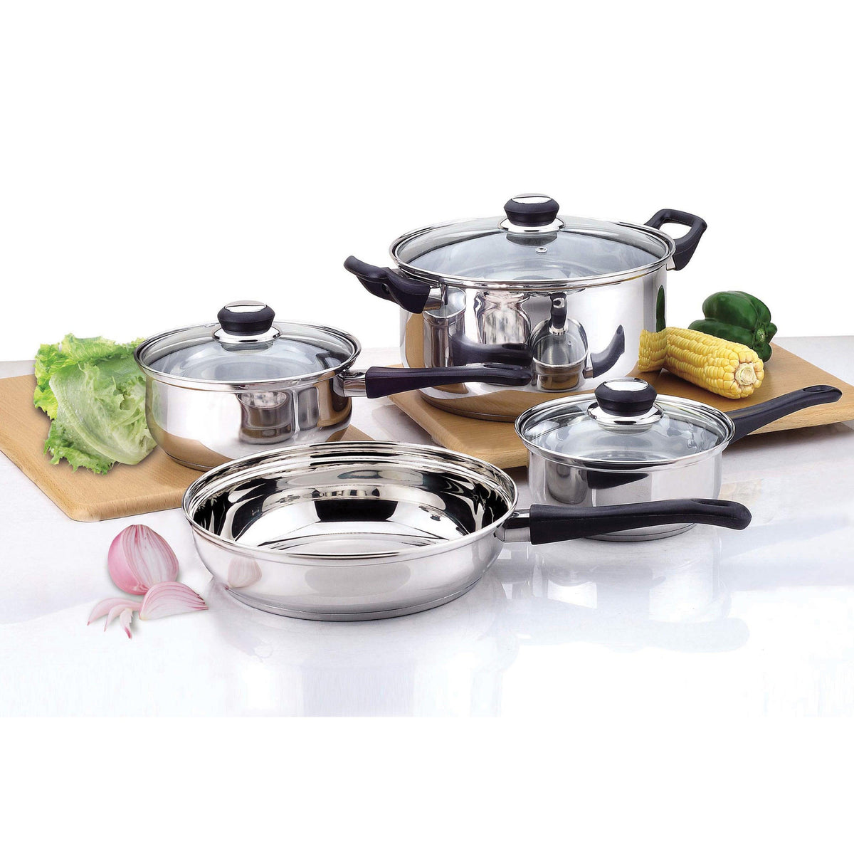 Culinary Edge 7pc Stainless Steel Cookware Set