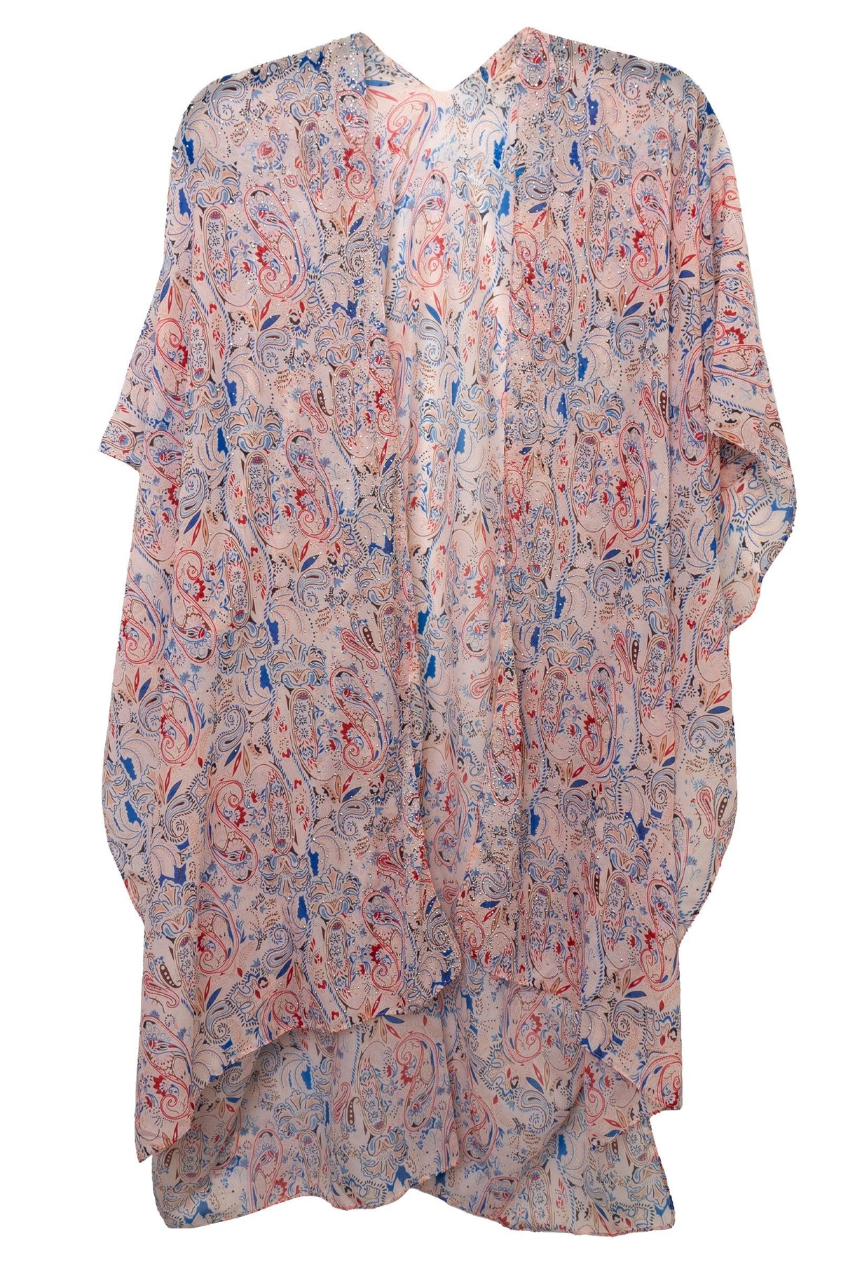 Jessica McClintock Paisley Floral Bling Kimono