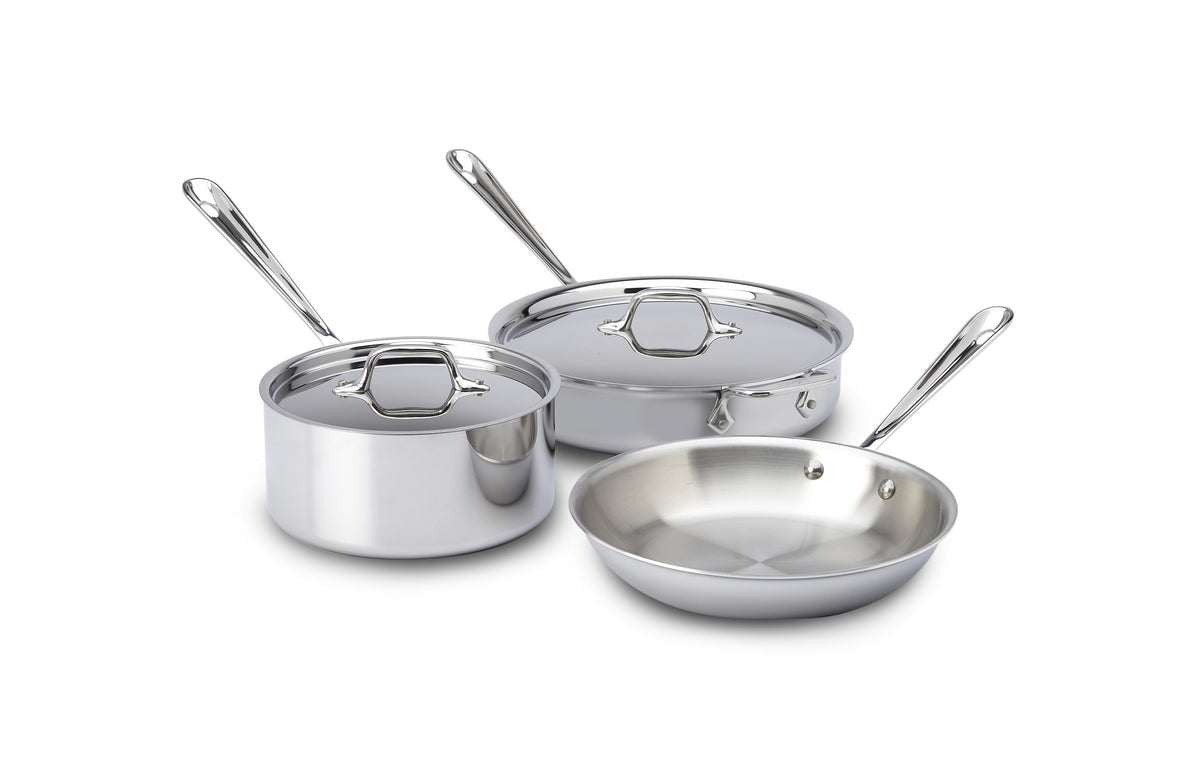 All-Clad D3 Stainless Steel 5-Piece Cookware Set