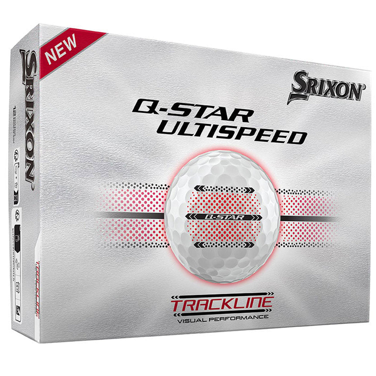 Srixon Q-Star Ultispeed TrackLine Golf Balls - White