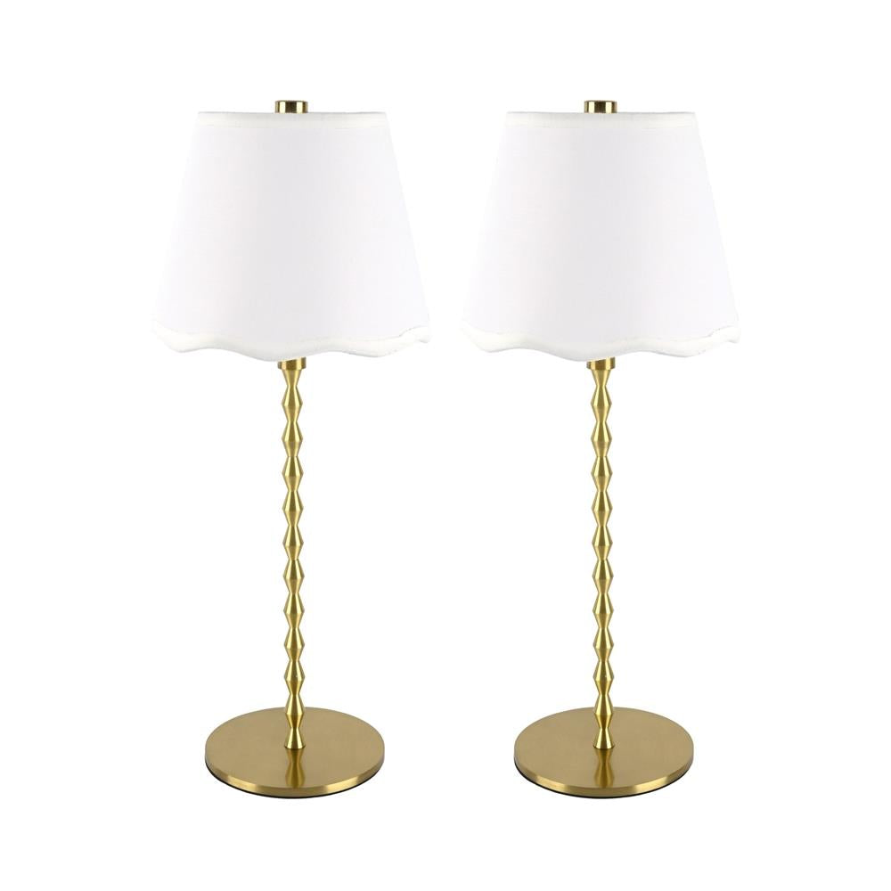 Bell + Howell Rechargeable Diamond Table Lamp Size 14" 2 Pack