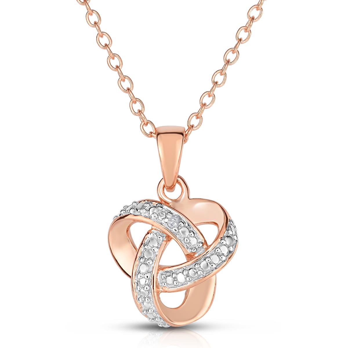 Jilco Inc Diamond Love Knot Necklace