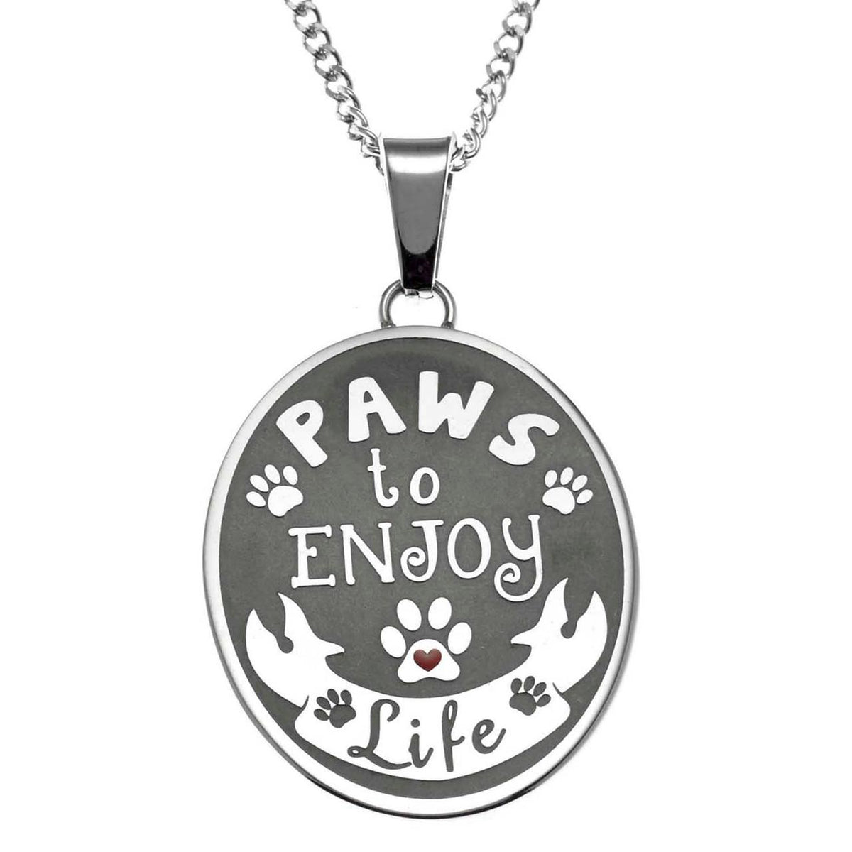 Joyful Sentiments Paws To Enjoy Pendant Necklace