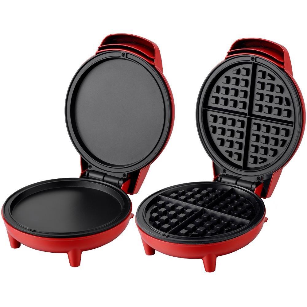 Courant Griddle & Waffle Maker - Red
