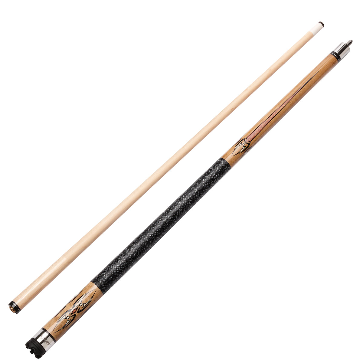 Viper Sinister Series Cue with Black/White Wrap and Brown Stain 19OZ