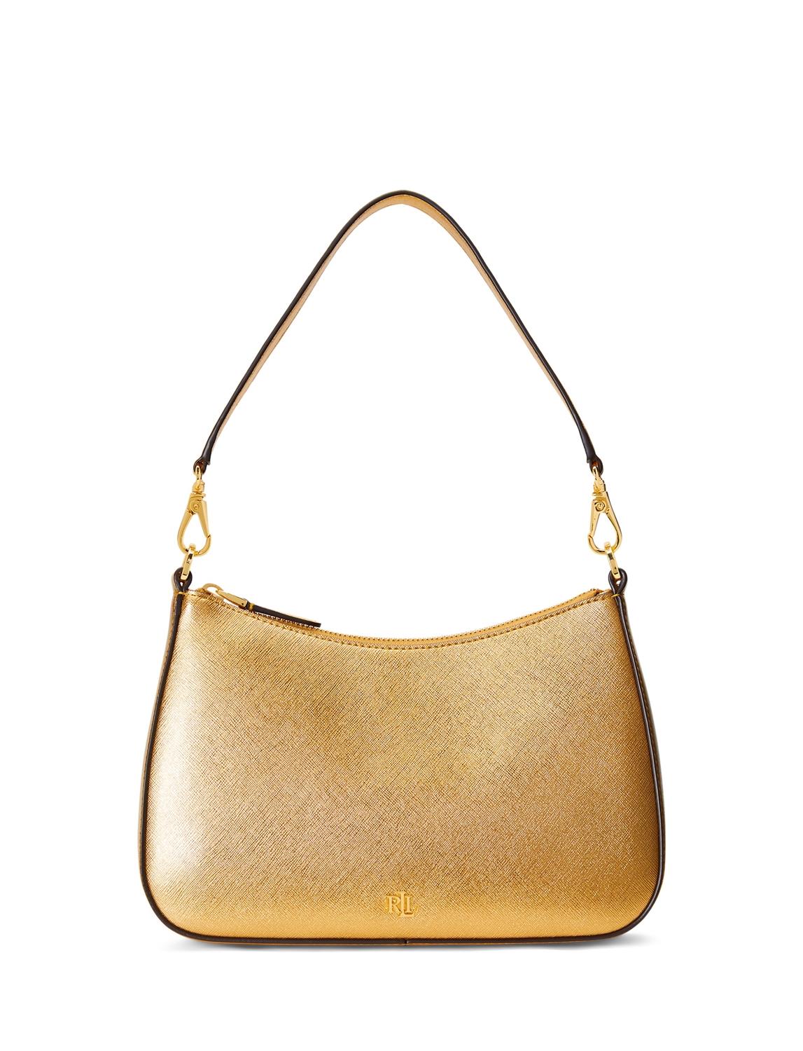 Ralph Lauren Crosshatch Leather Medium Danni Bag