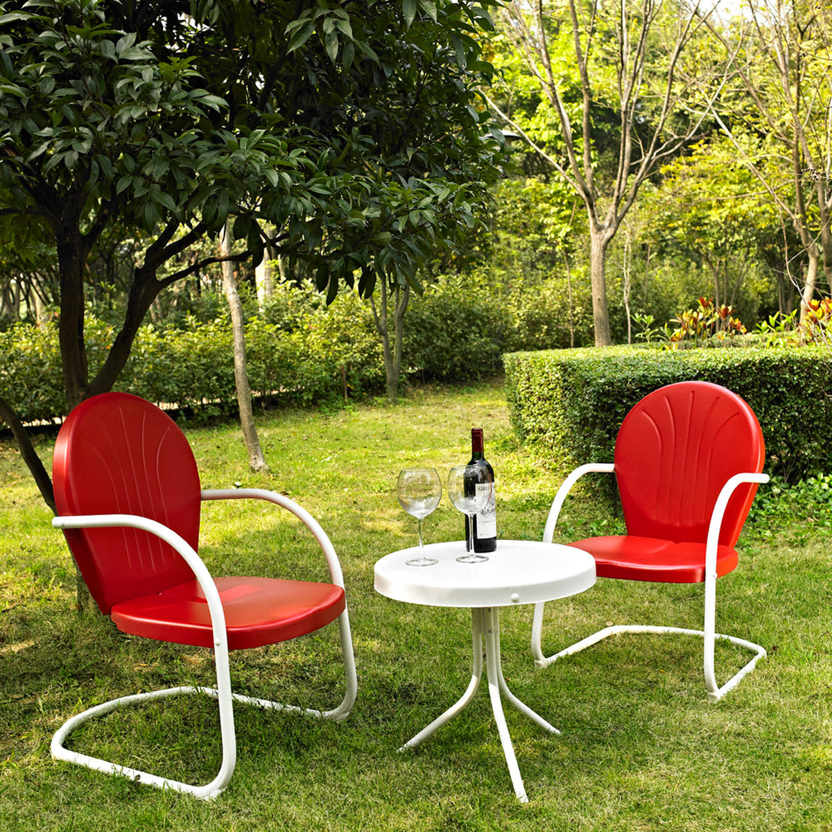 Crosley Outdoor Griffith 3Pc Retro Outdoor Chair Set