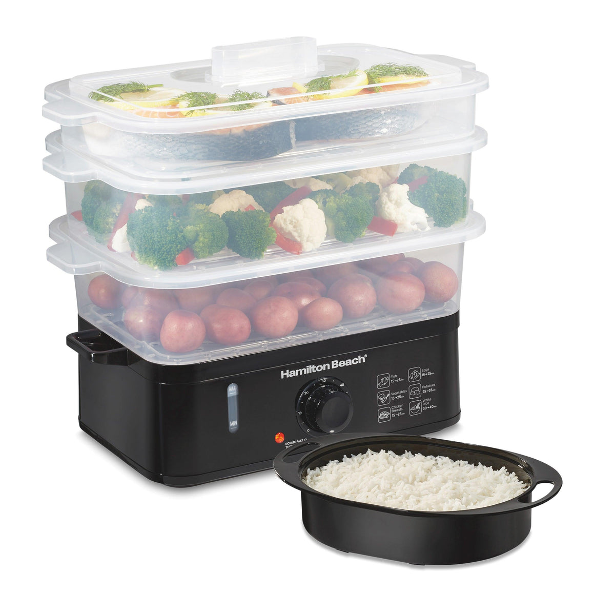 Hamilton Beach 9.5qt 3-Tier Electric Food Steamer