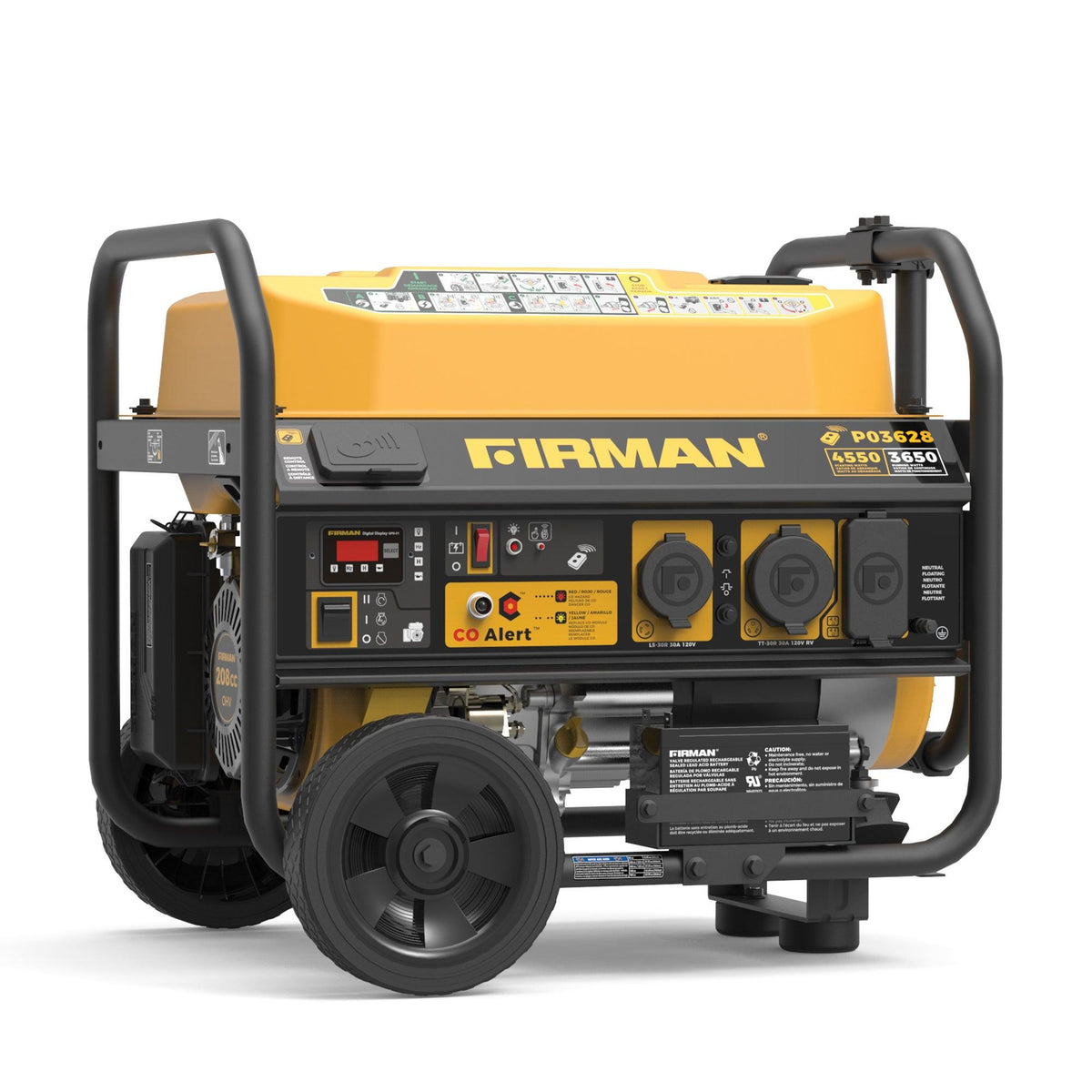 Firman 208cc Gas Portable Generator w/ 3 Start & CO Alert - Not CARB Compliant