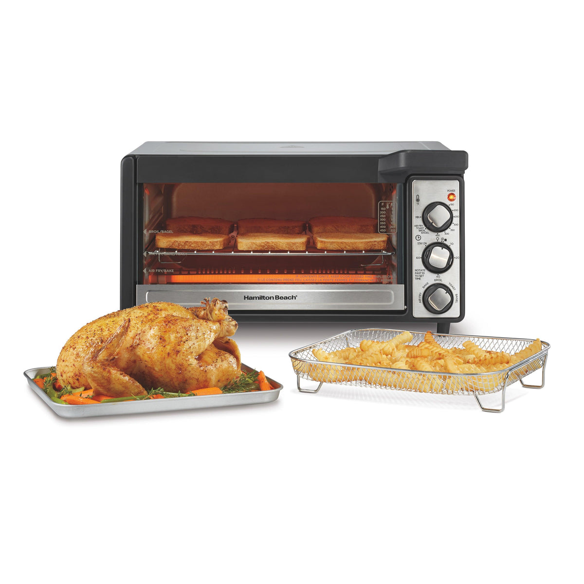 Hamilton Beach 6 Slice Sure-Crisp Air Fry Oven w/ Easy-View Window