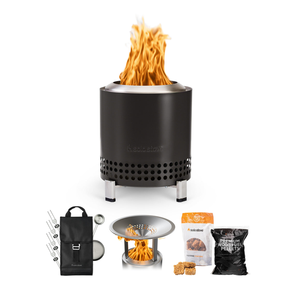 Solo Stove Mesa XL Tabletop Fire Pit Roasty N Toasty Bundle Ash