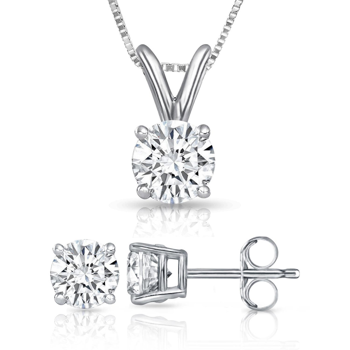 Infinity Luxe Jewelry Collection Lab Grown Diamond Pendant Earrings Set