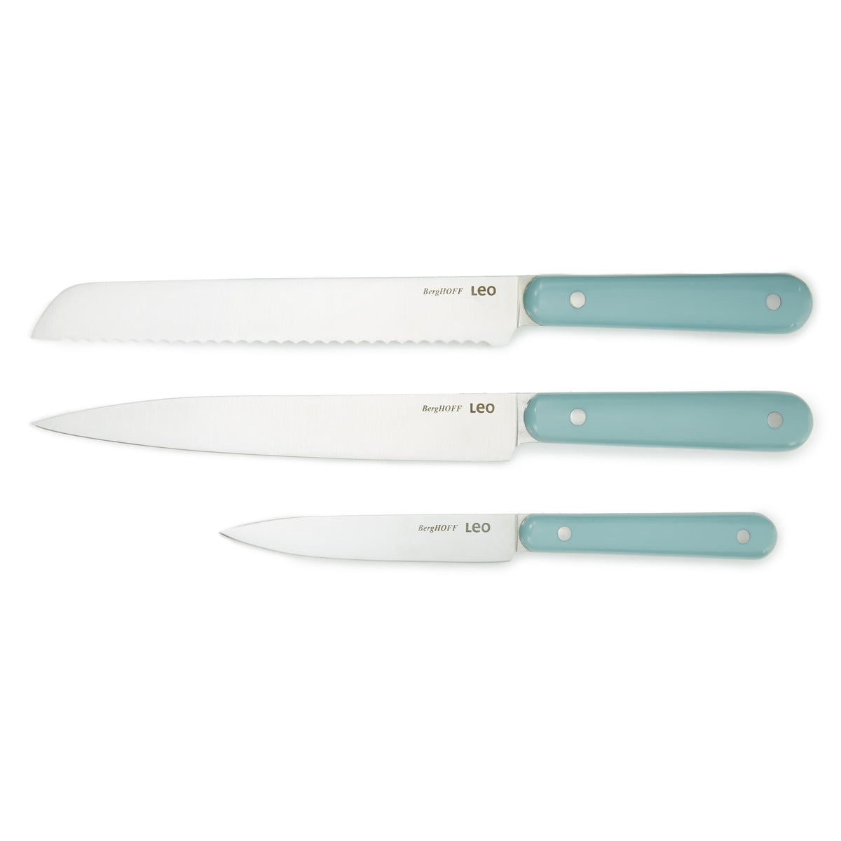 BergHOFF Leo Glints 3Pc Cutlery Set, Stainless Steel Blades, Slate