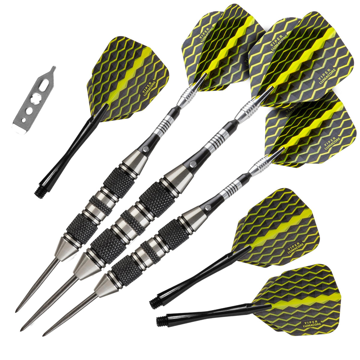 Viper The Freak Steel Tip Darts 3 Knurled Rings Barrel 22 Grams