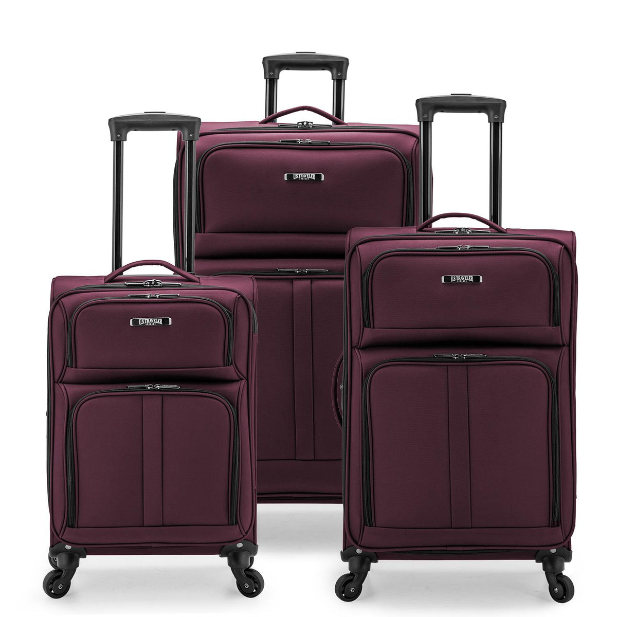 Traveler's Choice Anzio 3-Piece Softside Expandable Spinner Luggage Set, Teal