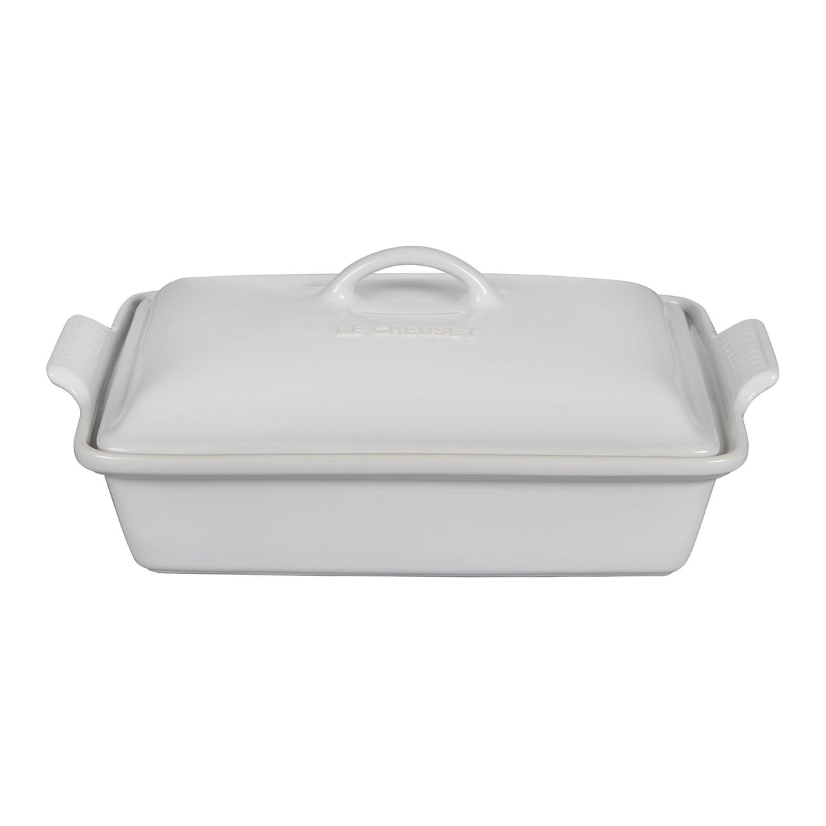 Le Creuset 4.5qt Heritage Stoneware Deep Covered Baker White
