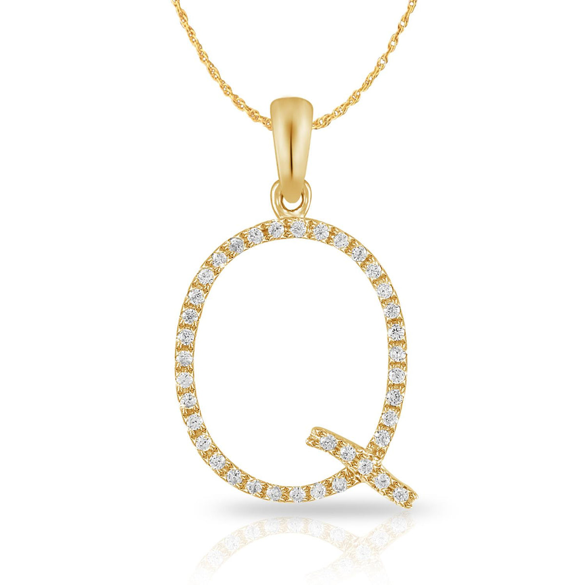 Infinity Luxe Jewelry Collection Diamond Bold Initial Pendant Q