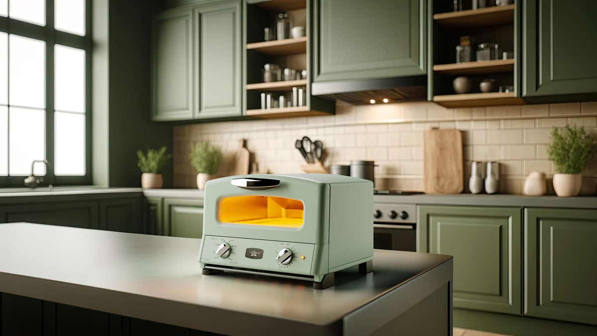 HeatMate Graphite Toaster Oven (white)