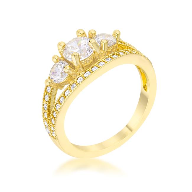 Completely Bella Modern Gold Trio Ring