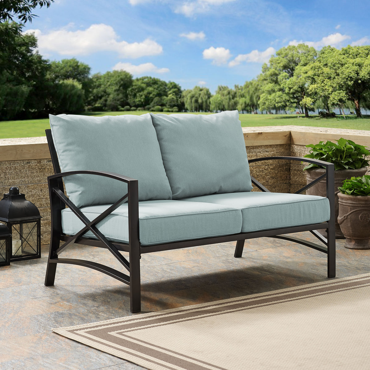 Crosley Outdoor Kaplan Outdoor Loveseat