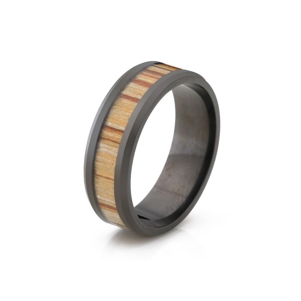Joycoast Hemlock - Tungsten & Teak Ring Size 11