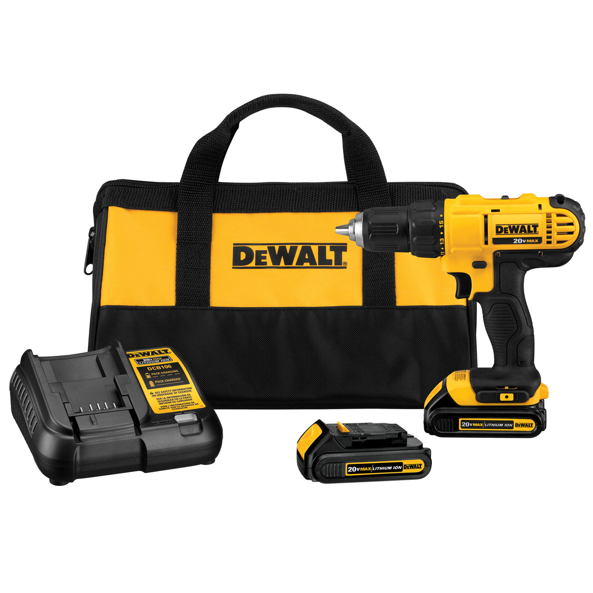 DeWalt 20V MAX Lithium Ion Compact Drill/Driver Kit