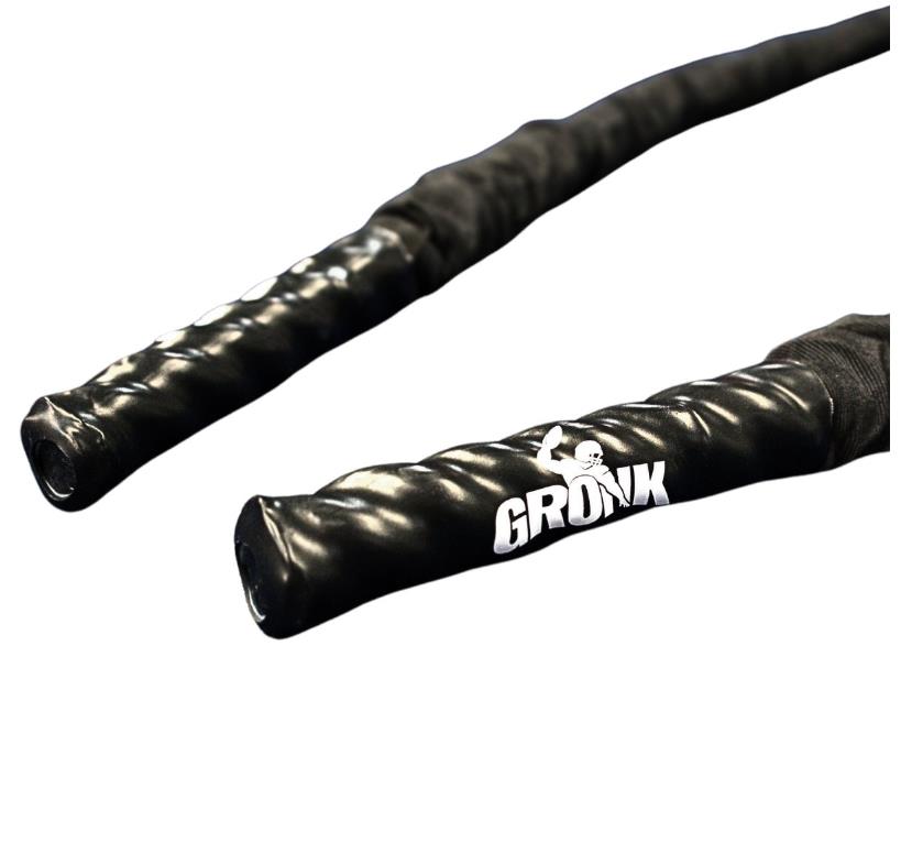 Gronk Fitness Battle Rope - BLACK - 50'x1.5"