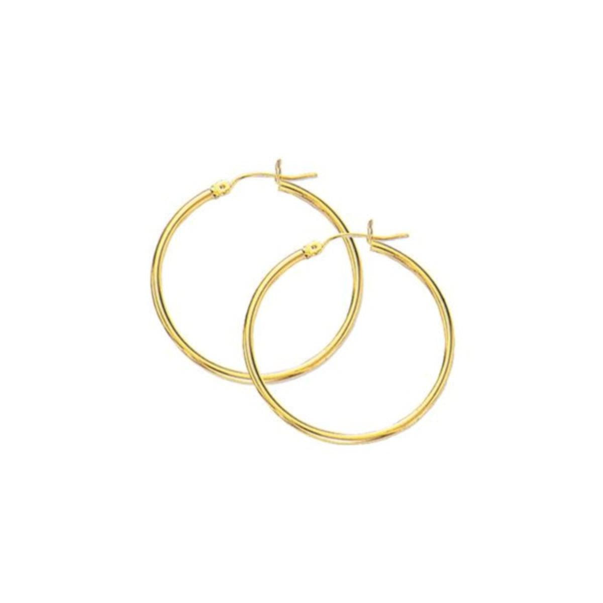 Jilco 14k Yellow Gold 30mm Hoop Earrings