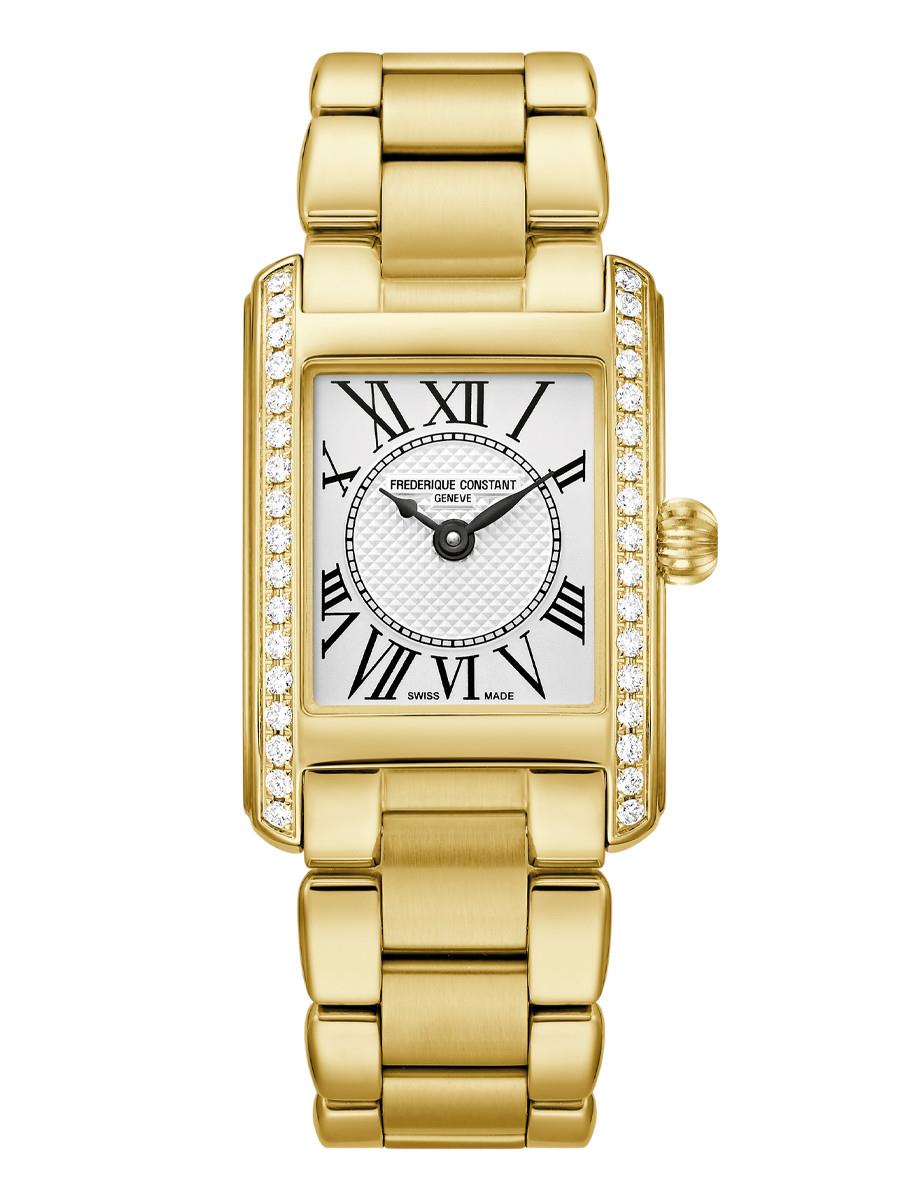 Frederique Constant Ladies' Carree Stainless Steel Strap watch, Silver-Tone dial