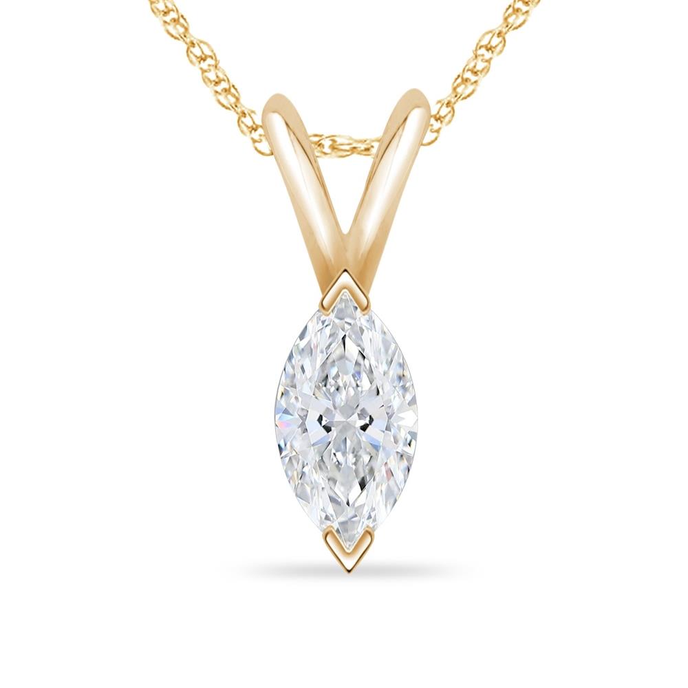 Prestige Boutique Diamonds Marquise Shaped Pendant w/Chain Size 2.00ct