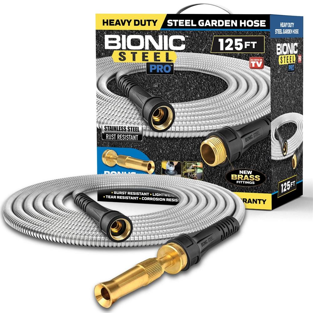 Bionic Steel Pro Heavy Duty Steel Garden Hose Size 125ft