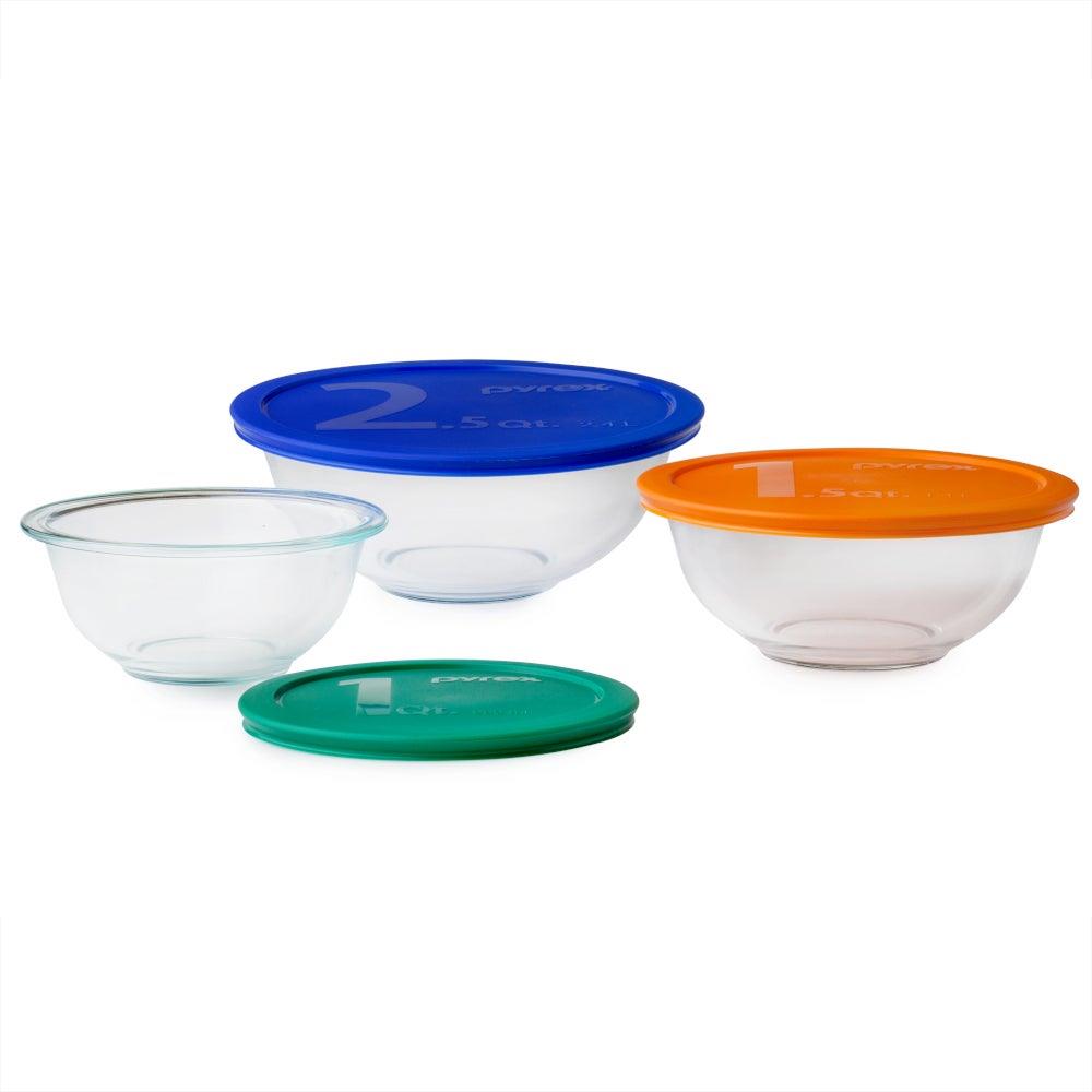Pyrex 6pc Mixing Bowl Set w/ Assorted Lids