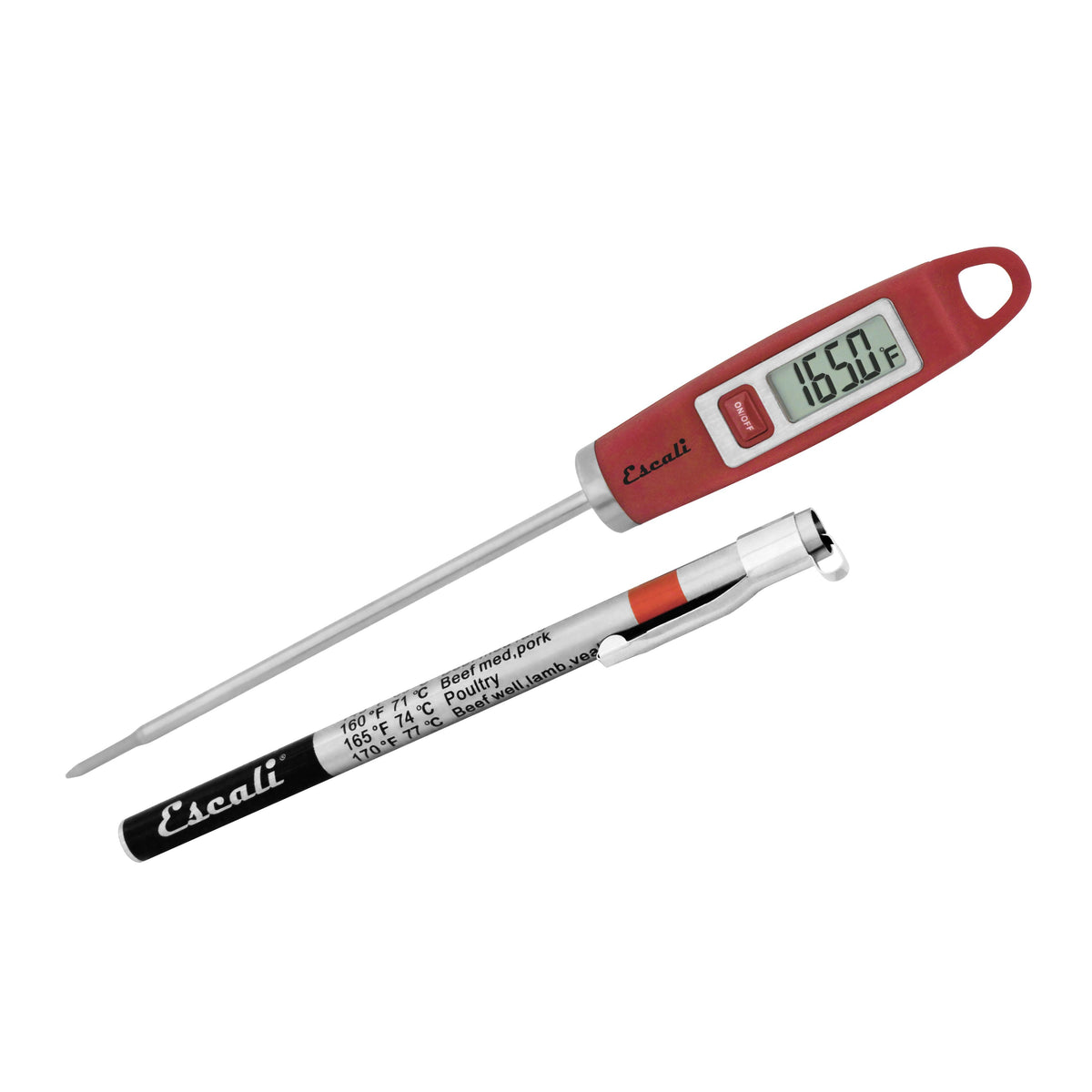 KitchenSupply Escali - Gourmet Digital Thermometer, Red