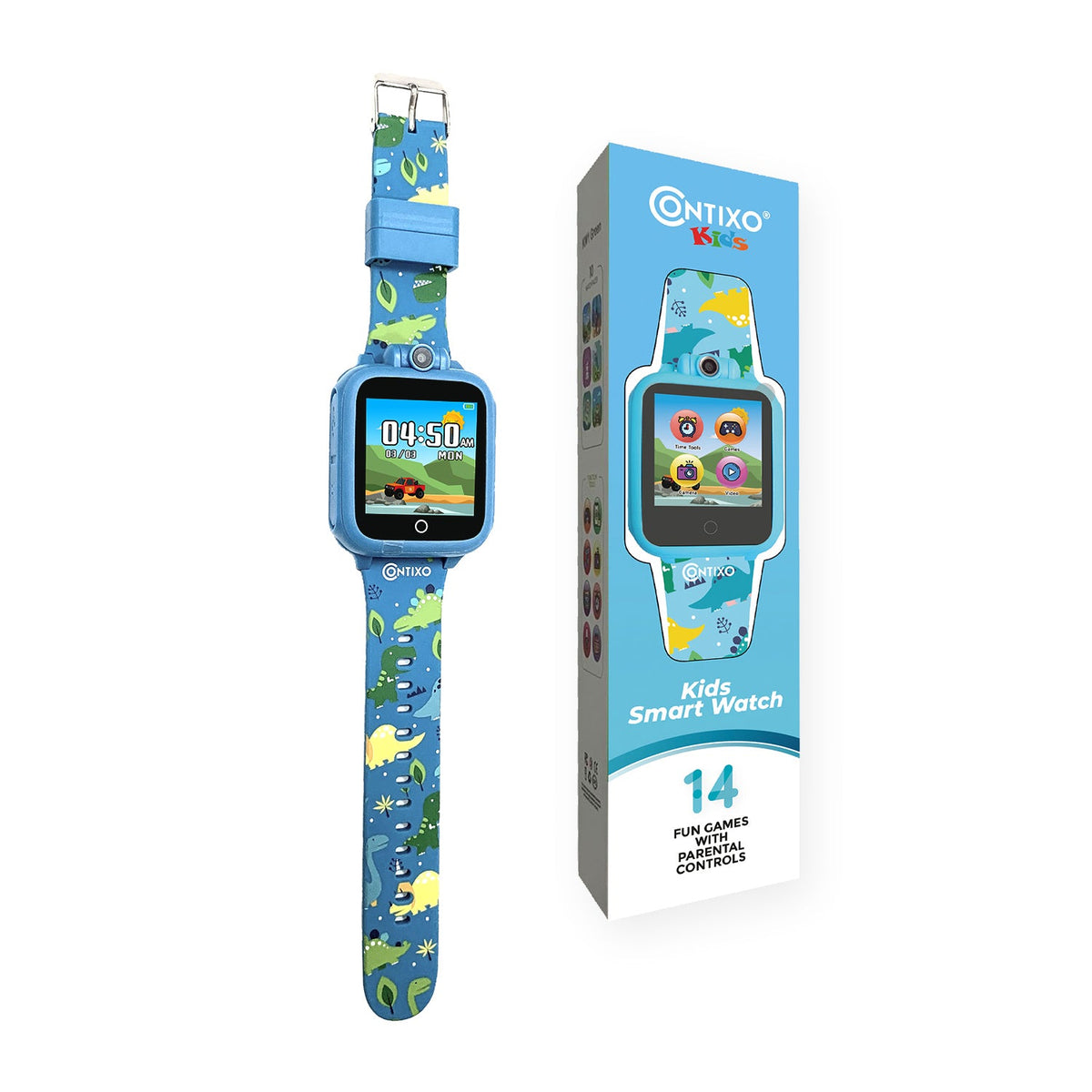 Contixo KW1 Smart Watch for Kids with Educational Games, HD Touch Screen, Camera, and MP3 Music Player